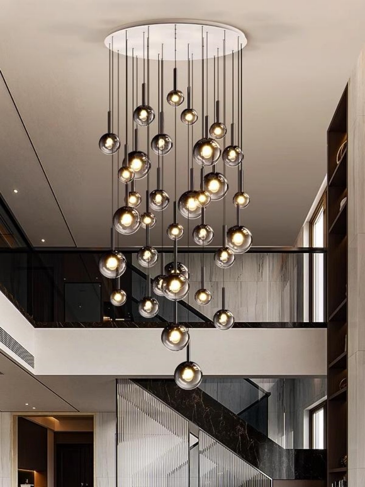 Luxury Lifestyle Items - โคมไฟแขวนแก้ว LED ดีไซน์สร้างสรรค์สำหรับร้านอาหาร ห้องนั่งเล่น ห้องนอน วิลล่า