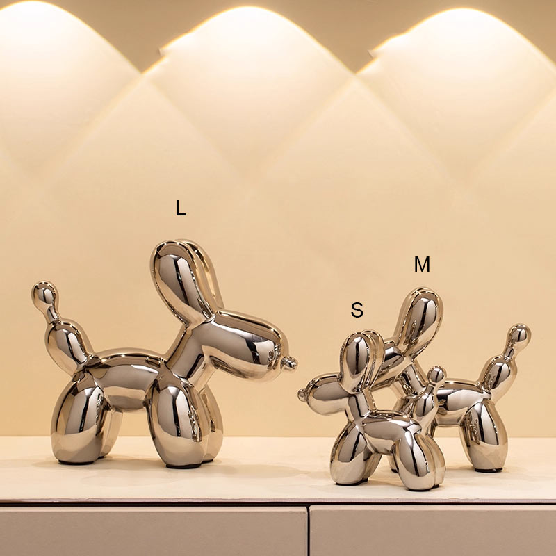 ประติมากรรมเซรามิคสีเงินบอลลูน - Luxury Lifestyle Items บทวิจารณ์และราคา