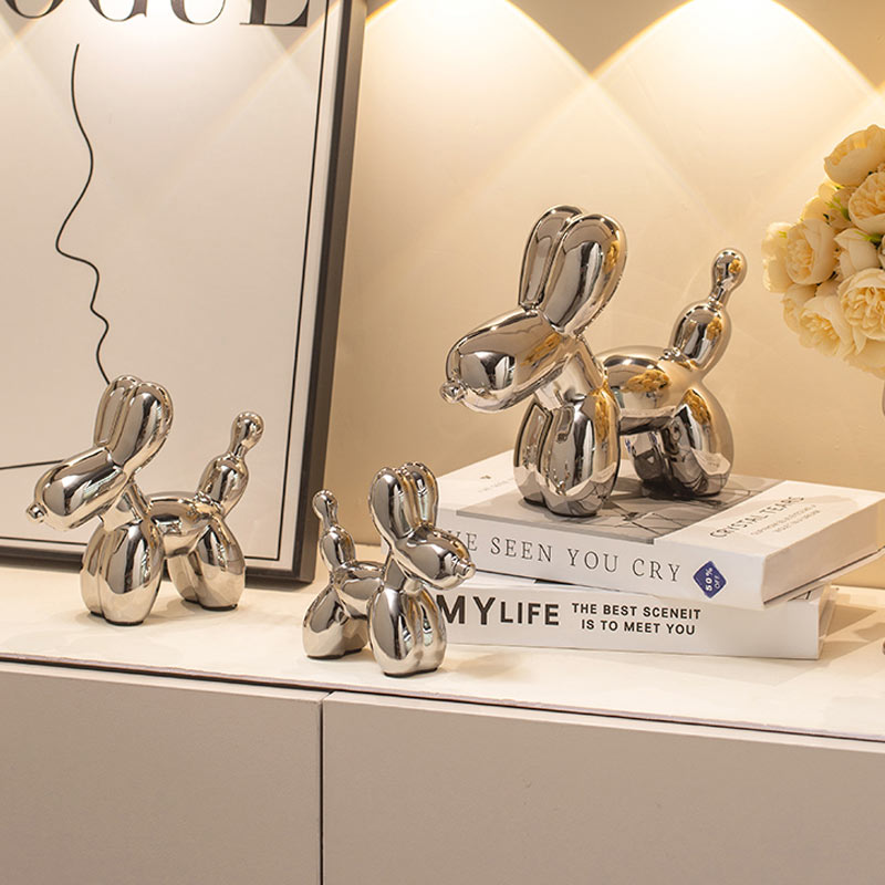 ประติมากรรมเซรามิคสีเงินบอลลูน - Luxury Lifestyle Items บทวิจารณ์และราคา