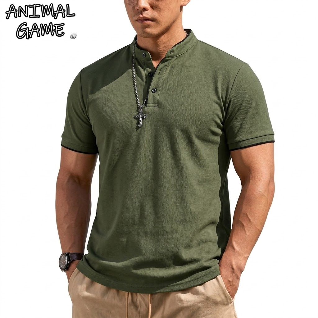 เสื้อเชิ้ตแขนสั้นทรงเฮนลีย์สำห - Luxury Lifestyle Men บทวิจารณ์และราคา