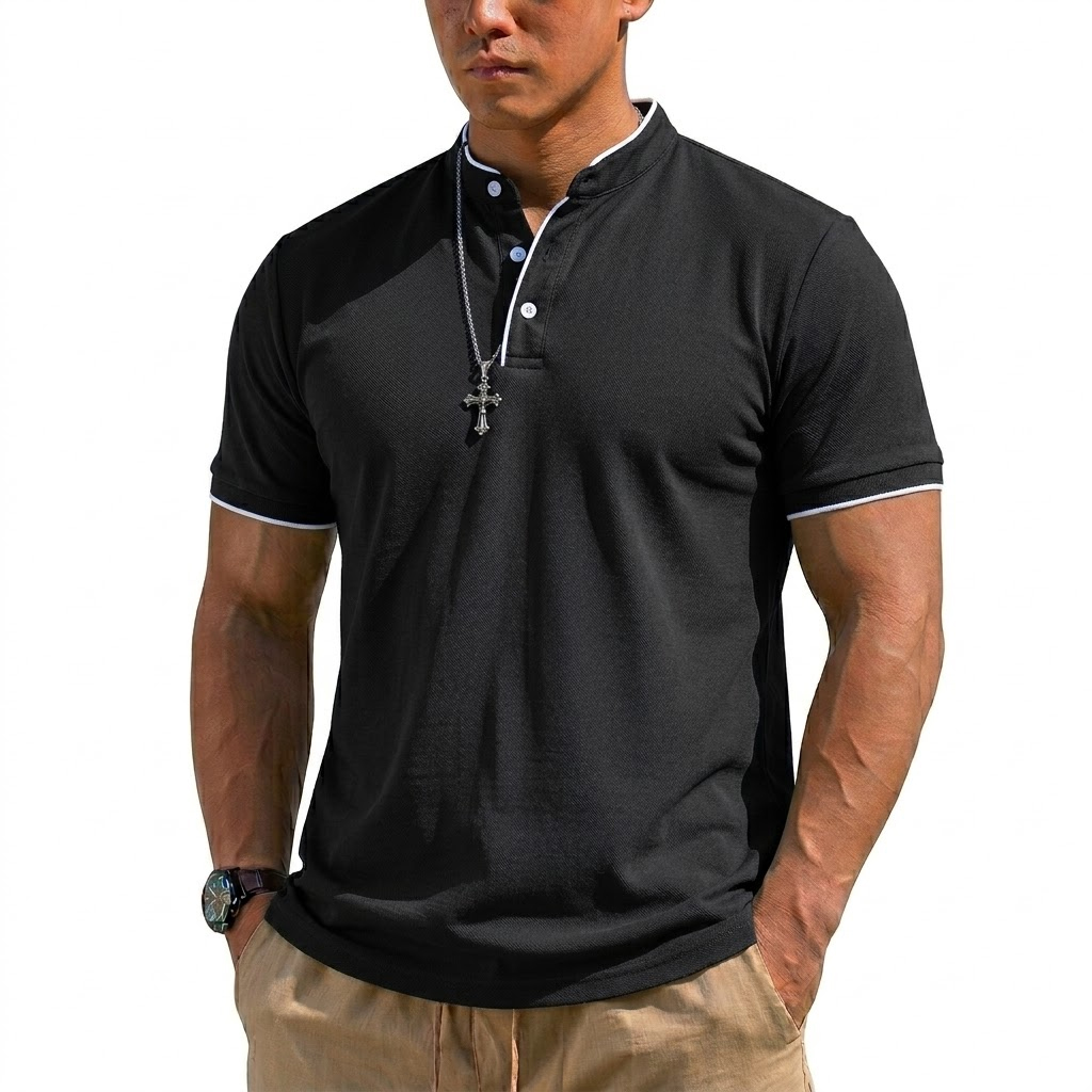 เสื้อเชิ้ตแขนสั้นทรงเฮนลีย์สำห - Luxury Lifestyle Men บทวิจารณ์และราคา