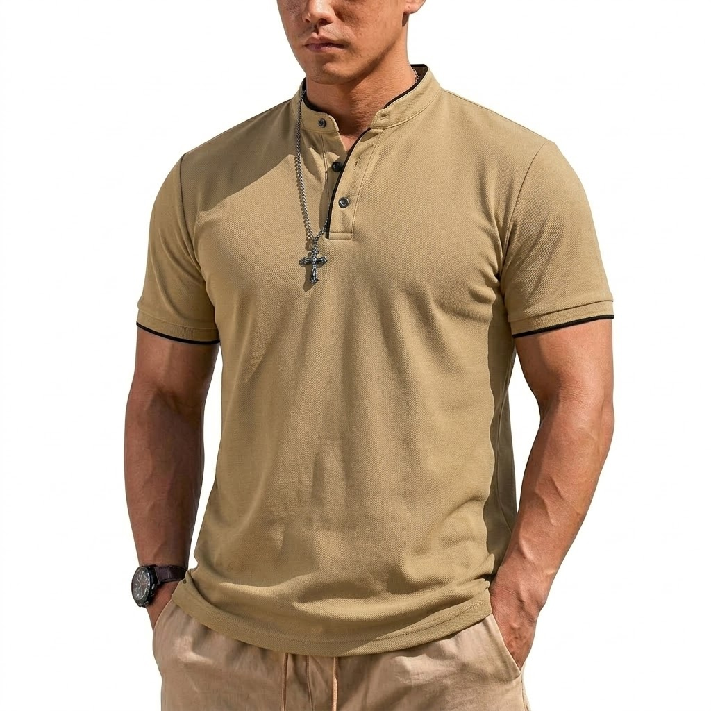 เสื้อเชิ้ตแขนสั้นทรงเฮนลีย์สำห - Luxury Lifestyle Men บทวิจารณ์และราคา